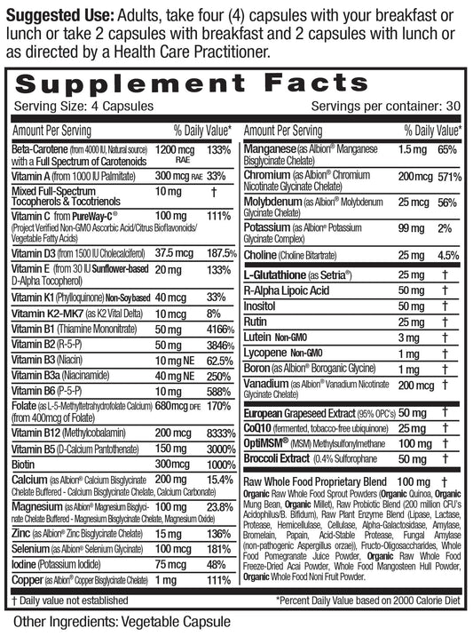 Suplemento multivitamínico de Emerald Labs 45+