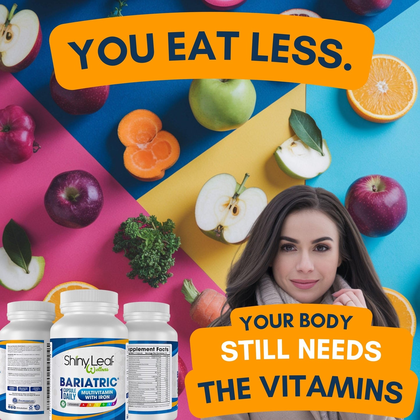 Suplemento multivitamínico Shiny Leaf para energía