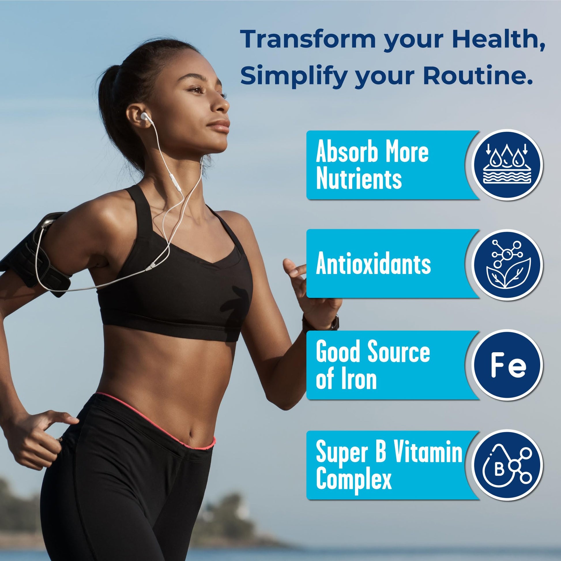 Suplemento multivitamínico Grab The Gold con frutas y verduras