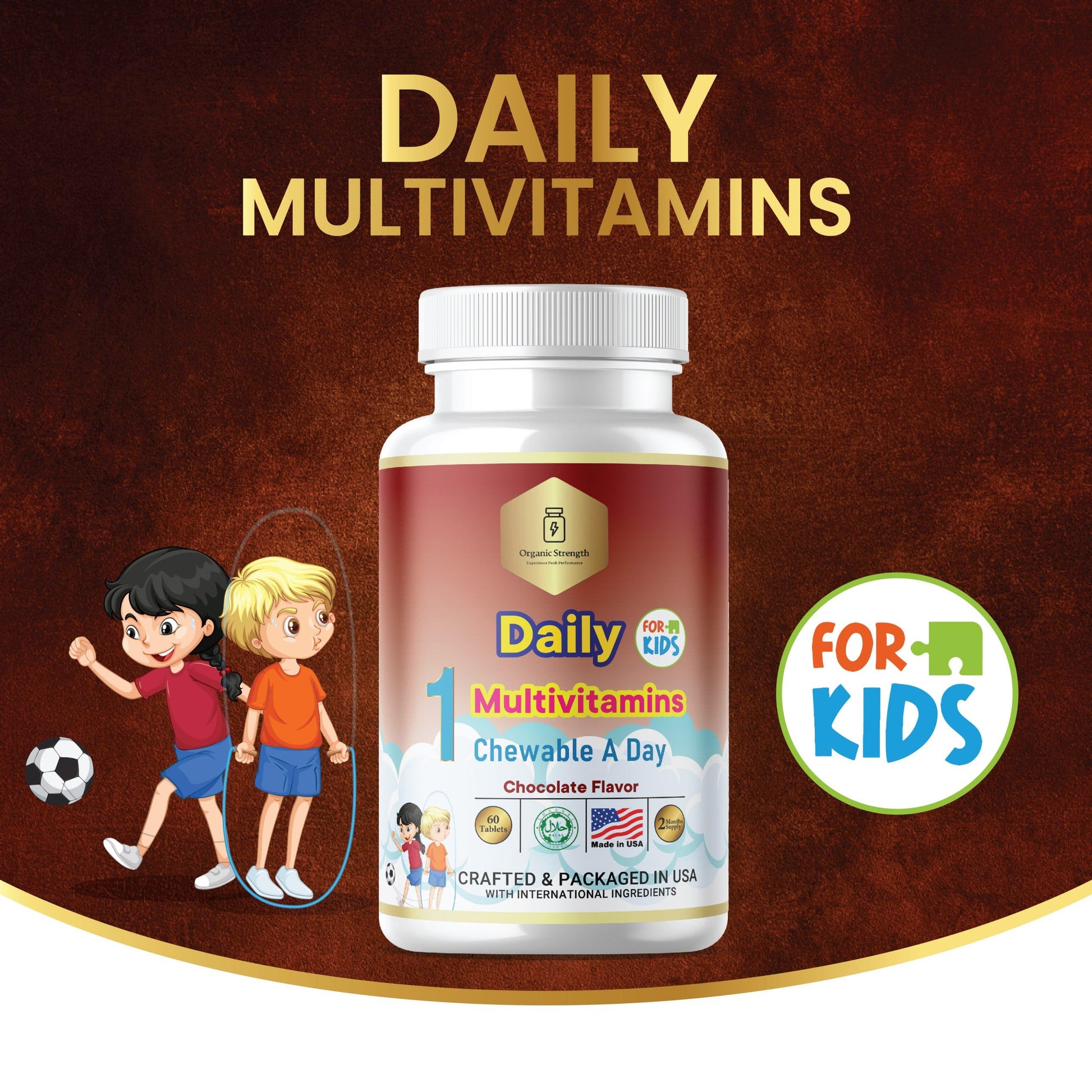 Suplemento multivitamínico halal para niños de sabor delicioso