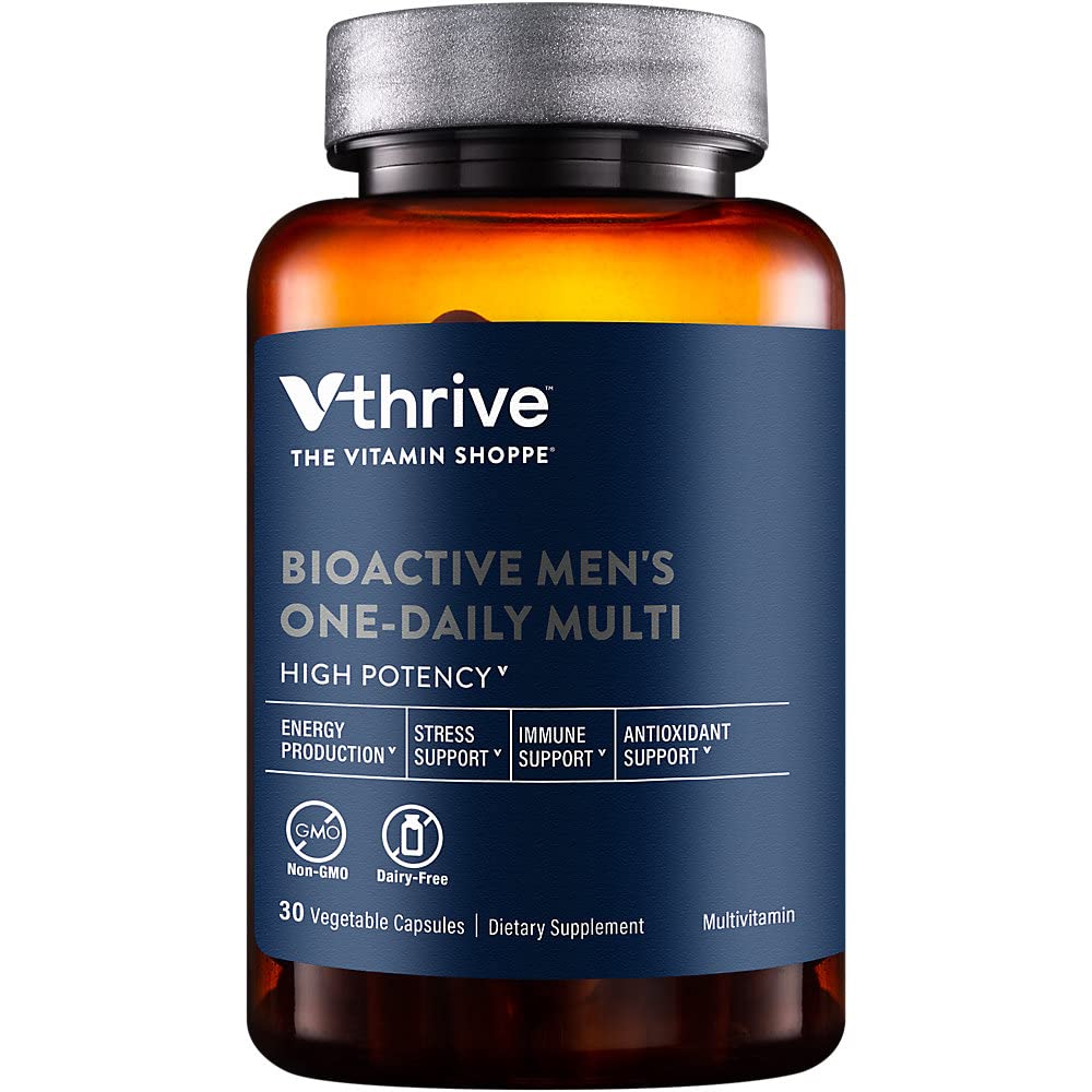 Suplemento multivitamínico para hombres Vthrive bioactivo en cápsulas