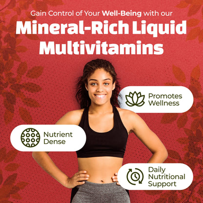 Suplemento multivitamínico líquido alternativo a vitaminas comunes