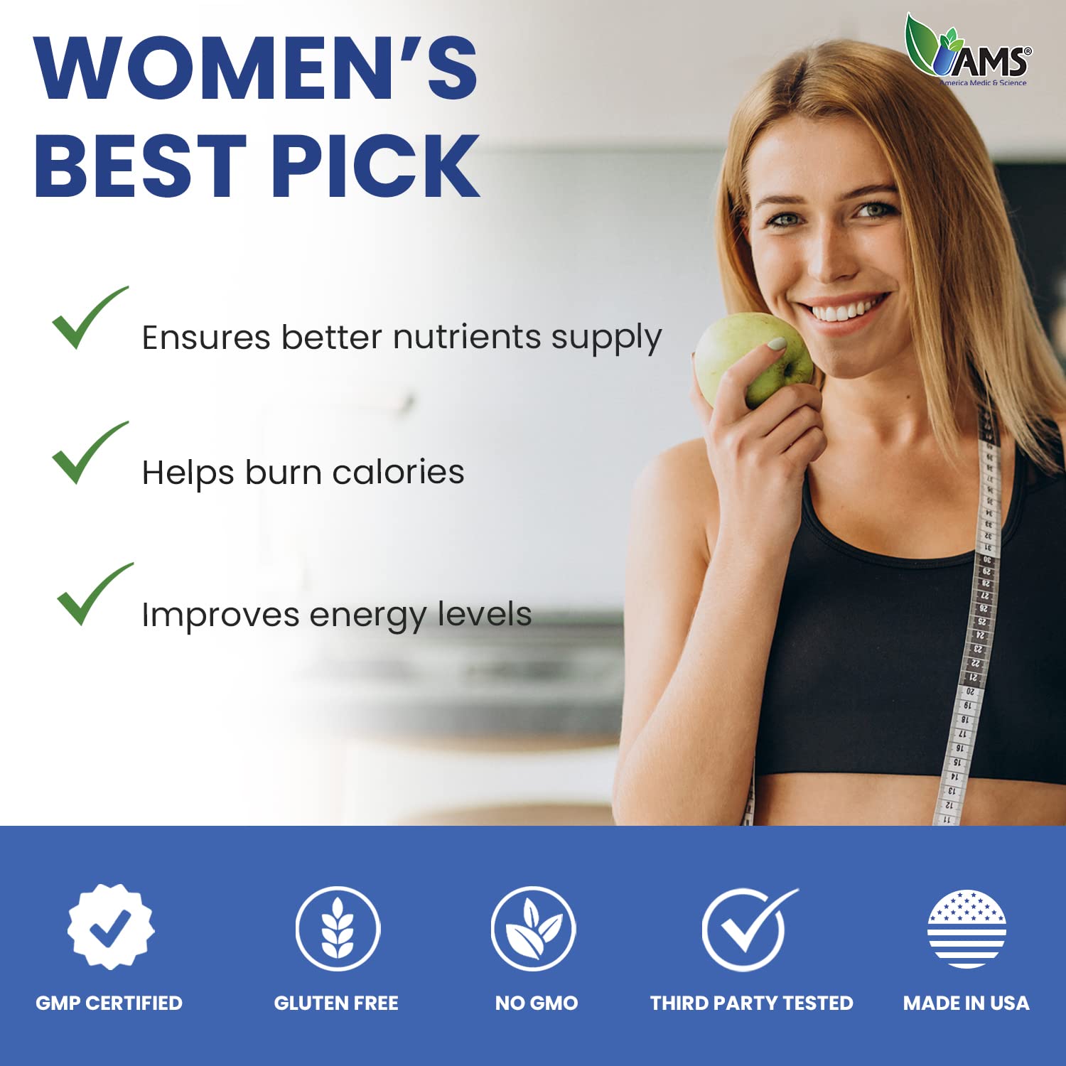 Suplemento multivitamínico para mejorar energía y salud