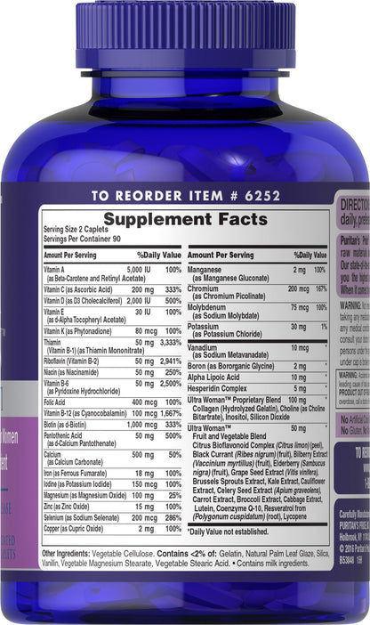 Suplemento multivitamínico mujer, Puritan's Pride