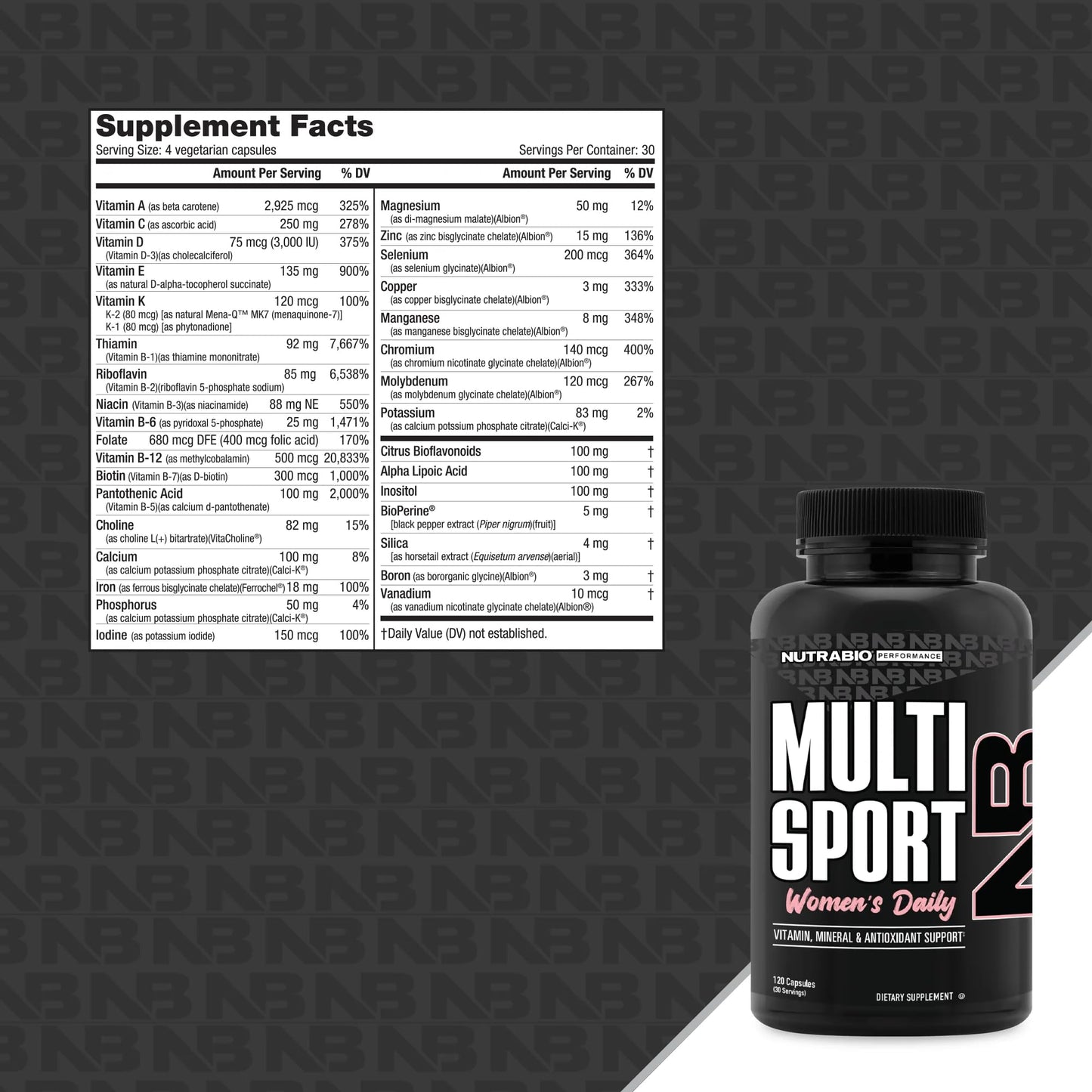 Suplemento multivitamínico para mujeres con antioxidantes