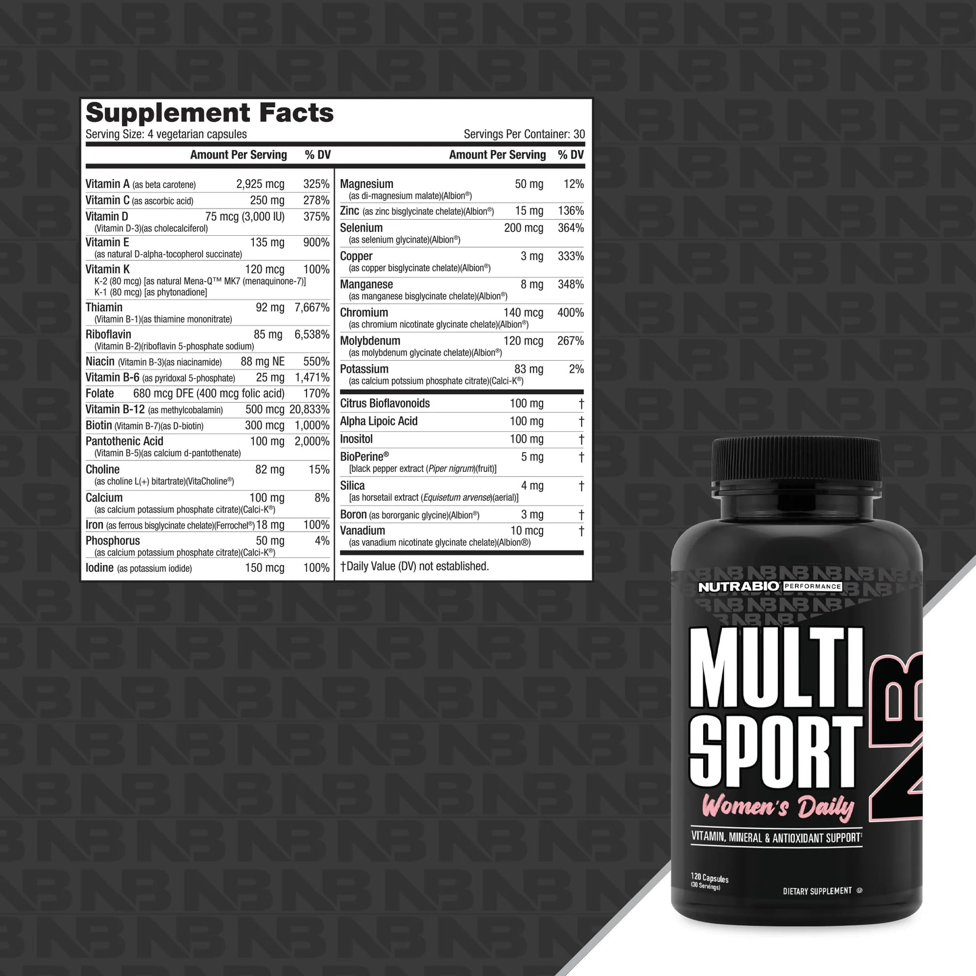Suplemento multivitamínico para mujeres con antioxidantes