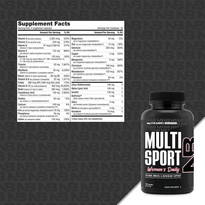 Suplemento multivitamínico para mujeres con antioxidantes