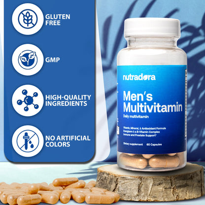 Suplemento multivitamínico Nutradora con ingredientes de calidad
