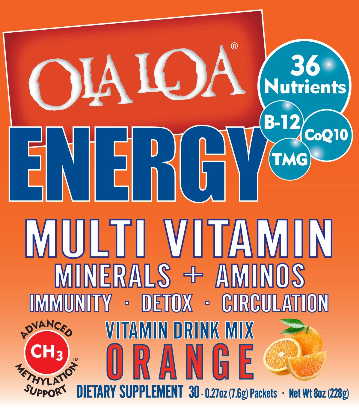 Suplemento multivitamínico ola loa sabor naranja