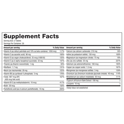 Suplemento multivitamínico ROMAN con sabor a menta, 60 tabletas.