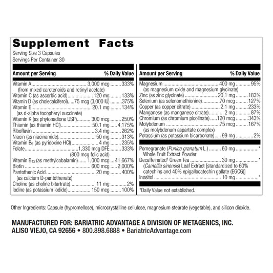 Suplemento Multivitamínico Sin Hierro 90 Cápsulas