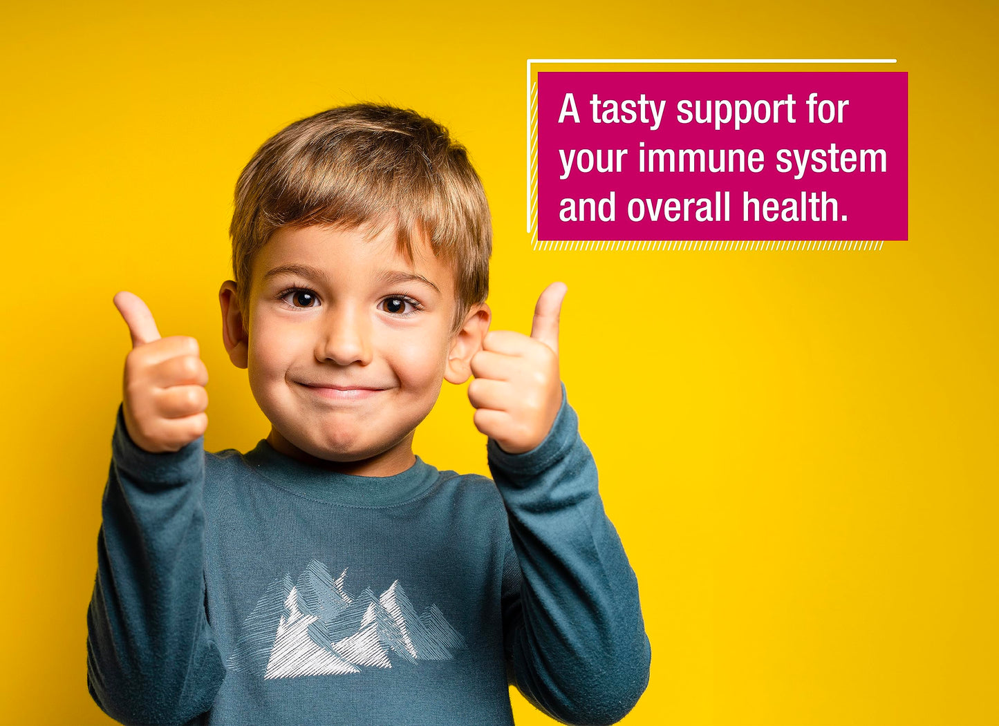 Suplemento multivitamínico T&D infantil sin azúcar, hecho en Alemania.