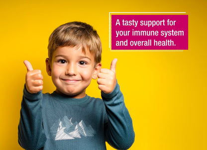 Suplemento multivitamínico T&D infantil sin azúcar, hecho en Alemania.