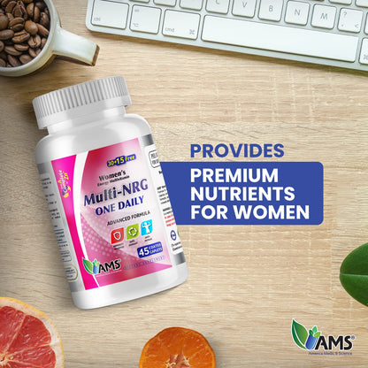 Suplemento multivitamínico con vitaminas esenciales para mujeres