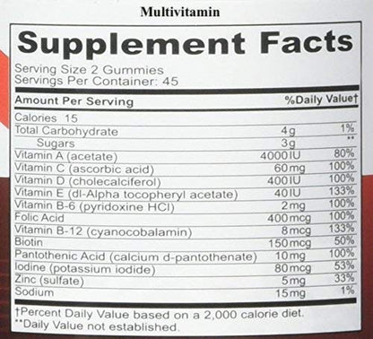 Suplemento multivitamínico del grupo de vitaminas