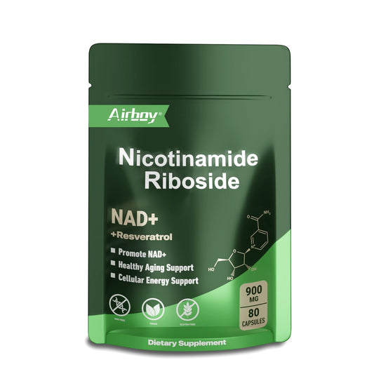 Suplemento NAD Airboy con resveratrol y quercetina 900 mg