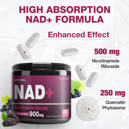 Suplemento NAD cápsulas para energía y anti-envejecimiento en frasco