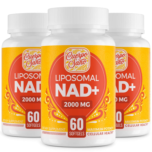 Suplemento NAD+ liposomal 2000mg Cuerpo Sano 180 cápsulas paquete