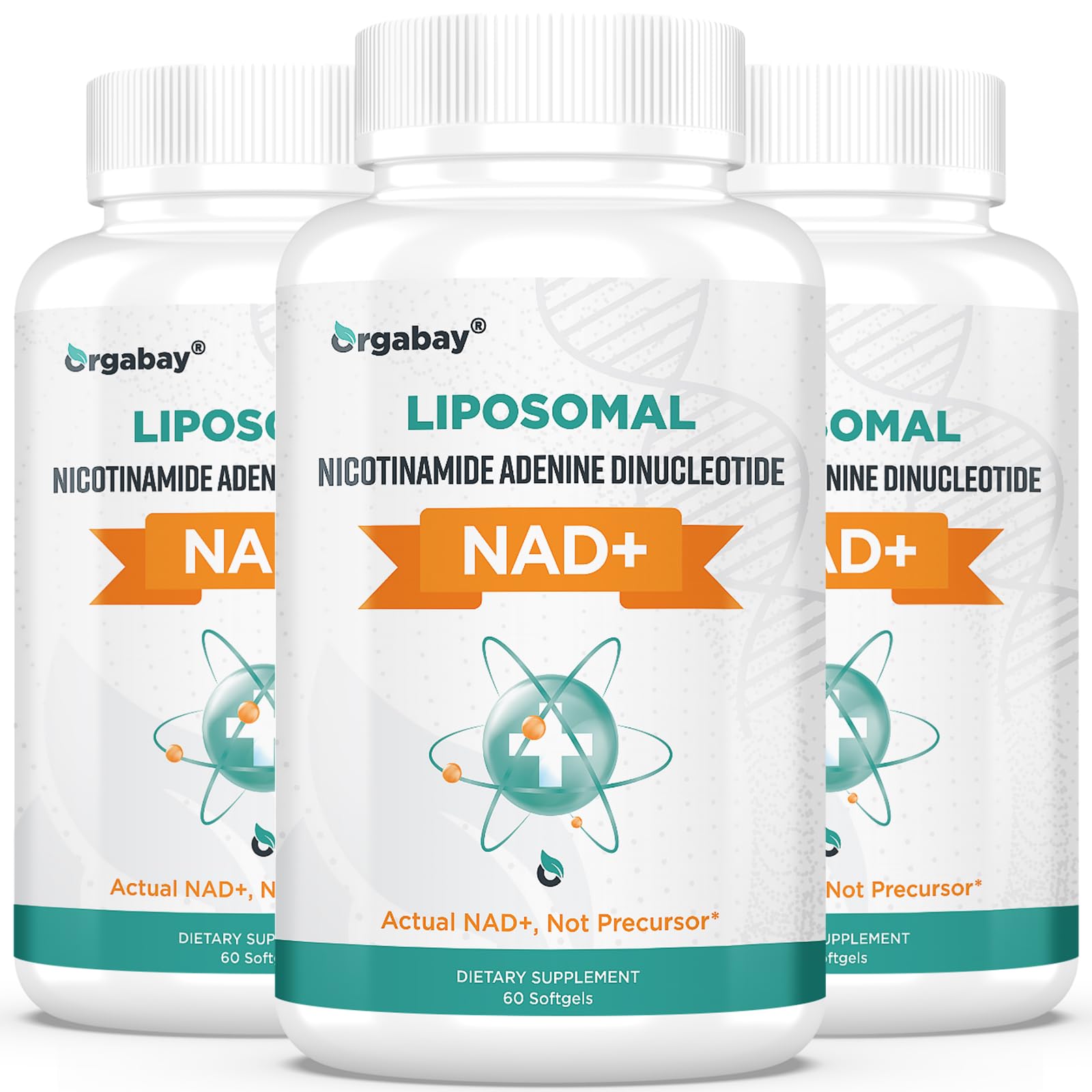 Suplemento NAD+ liposomal Orgabay 500mg 180 cápsulas alta absorción