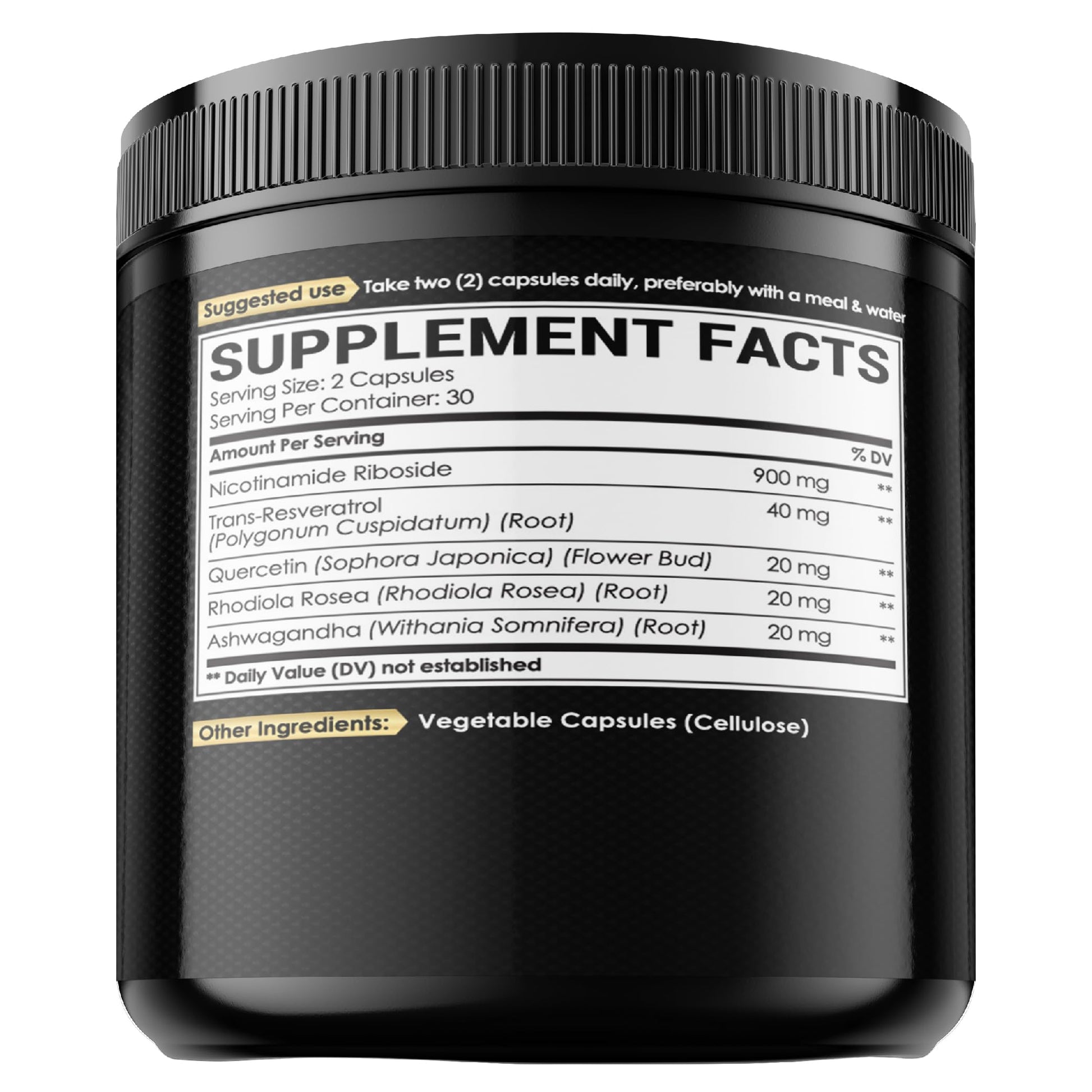 Suplemento potente NAD+ NUQIIT con cúrcuma y rhodiola