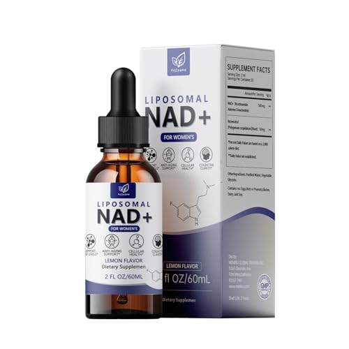 Suplemento de NAD con resveratrol y sabor limón en envase de 2 Fl Oz.