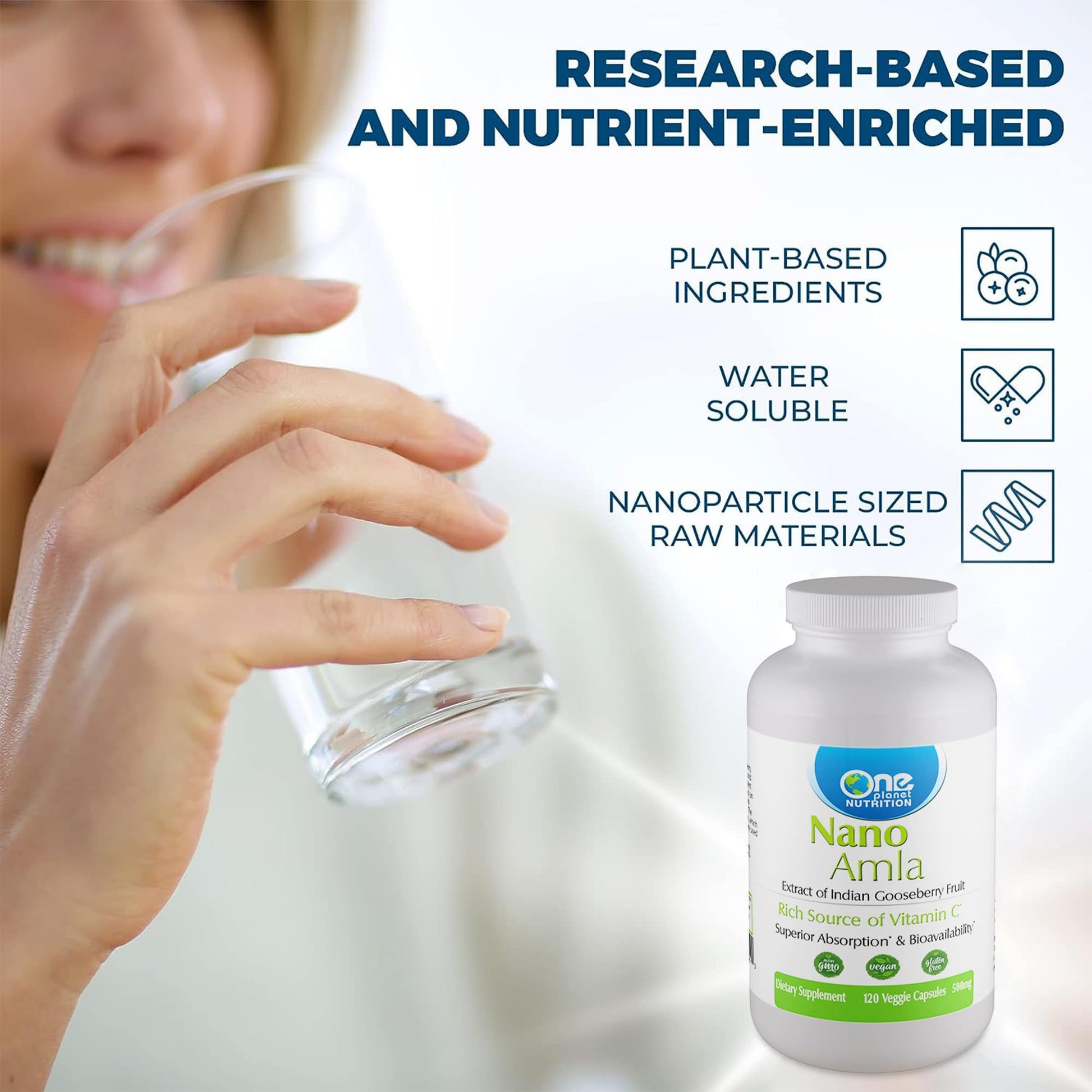Suplemento de Nano Amla para antioxidante y colágeno