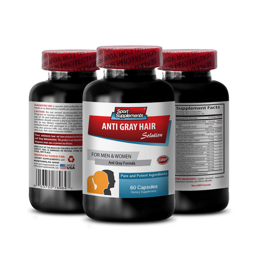 Suplemento natural anti canas biotina para cabello sano