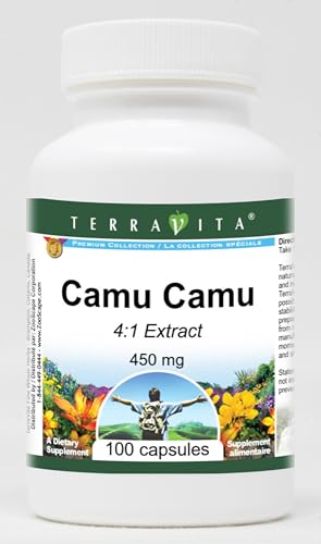 suplemento natural camu camu 4 a 1 450mg 100 capsulas terravita