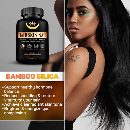Suplemento natural Chiganics con ácido hialurónico y alfa lipoico para piel