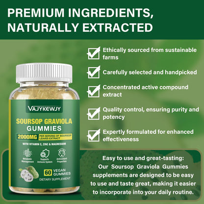 Suplemento natural con extracto orgánico de guanábana VAJYKEWJY