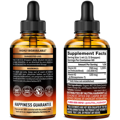 Suplemento natural gotas vitamina b12 d3 k2 Nutraharmony