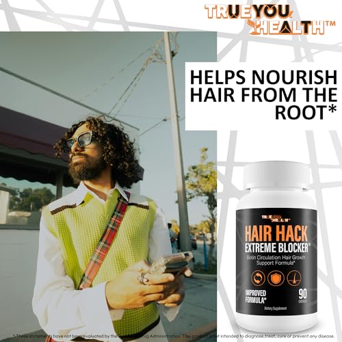 Suplemento natural Hair Hack Extreme Blocker para cabello más grueso