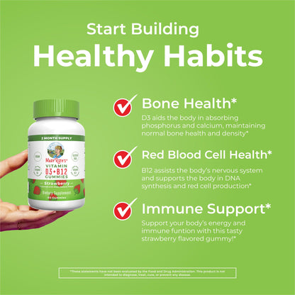 Suplemento natural MaryRuth Organics vitaminas d3 y metil b12 veganas