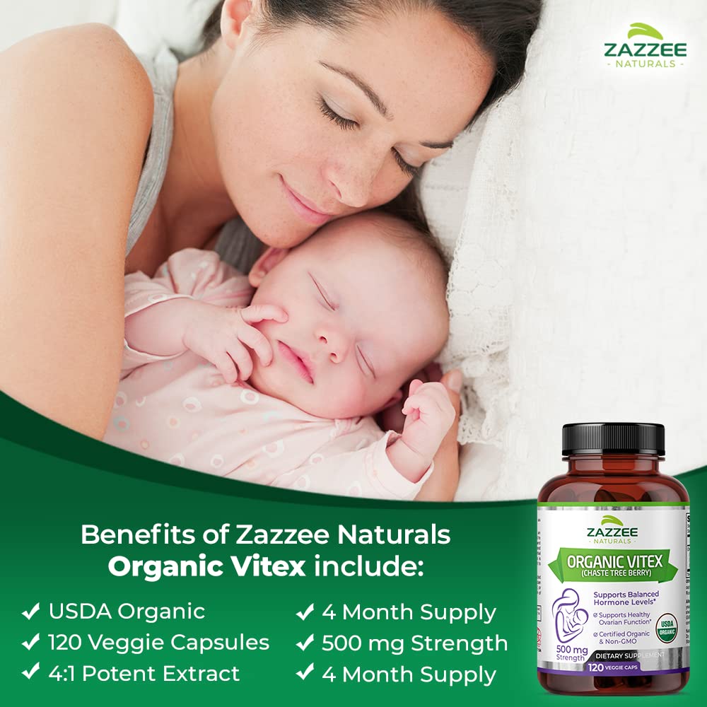 Suplemento natural orgánico Zazzee para salud hormonal feminina