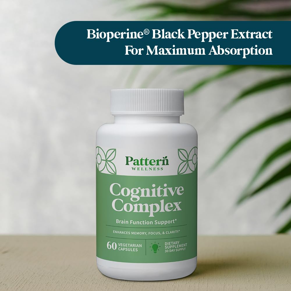 Suplemento natural Pattern Wellness para mejorar concentración y memoria