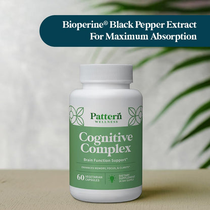 Suplemento natural Pattern Wellness para mejorar concentración y memoria
