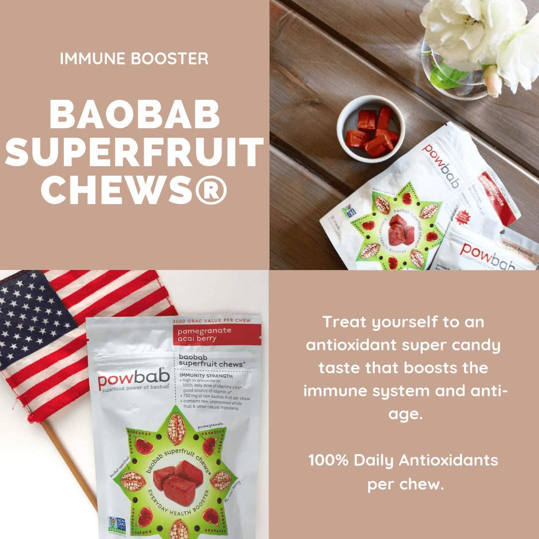 Suplemento natural powbab chicles baobab para sistema inmune niños