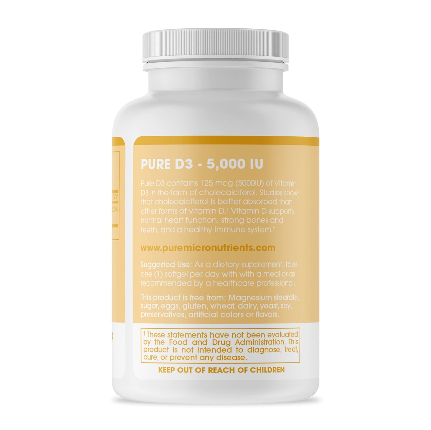 Suplemento natural Pure Micronutrients vitamina D3