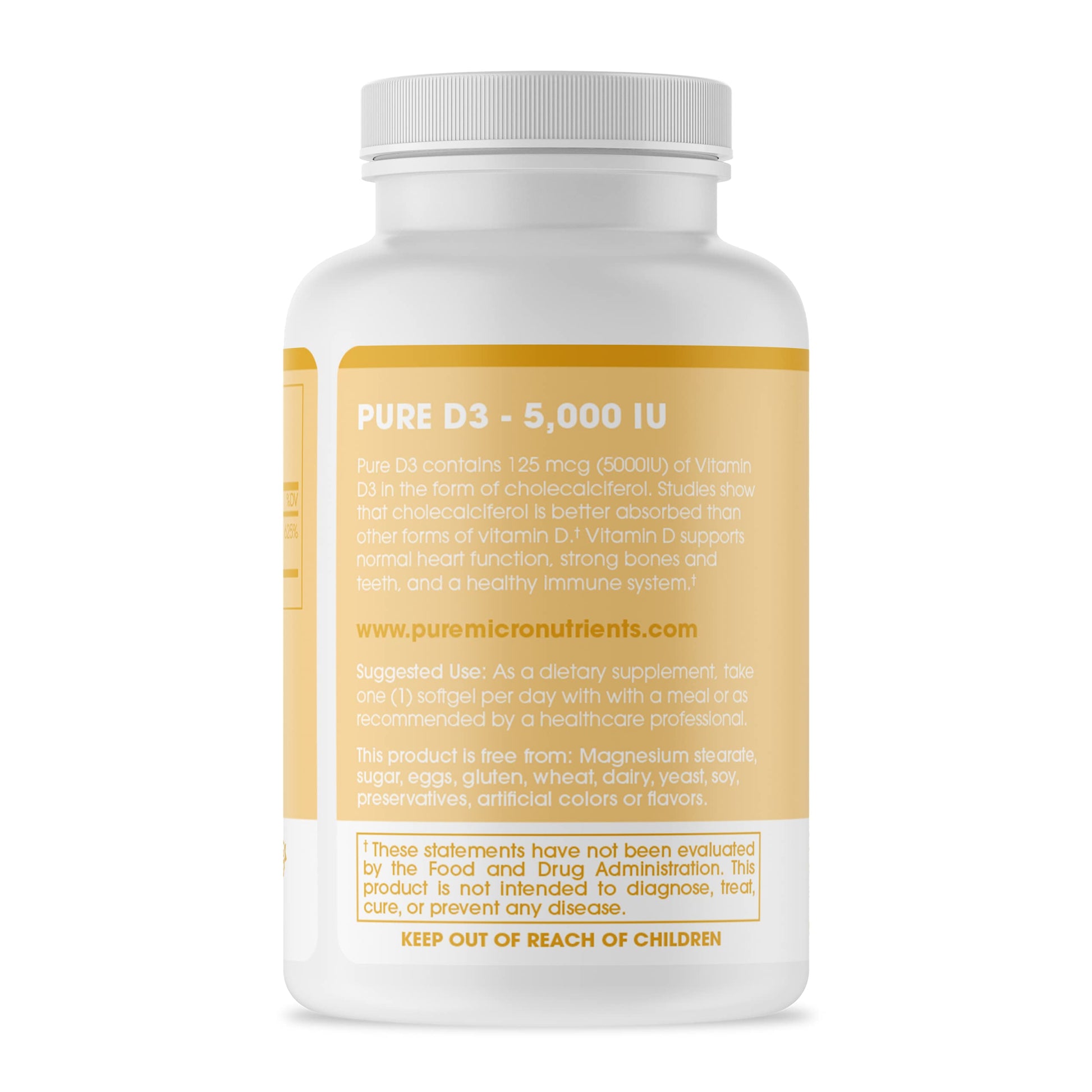 Suplemento natural Pure Micronutrients vitamina D3