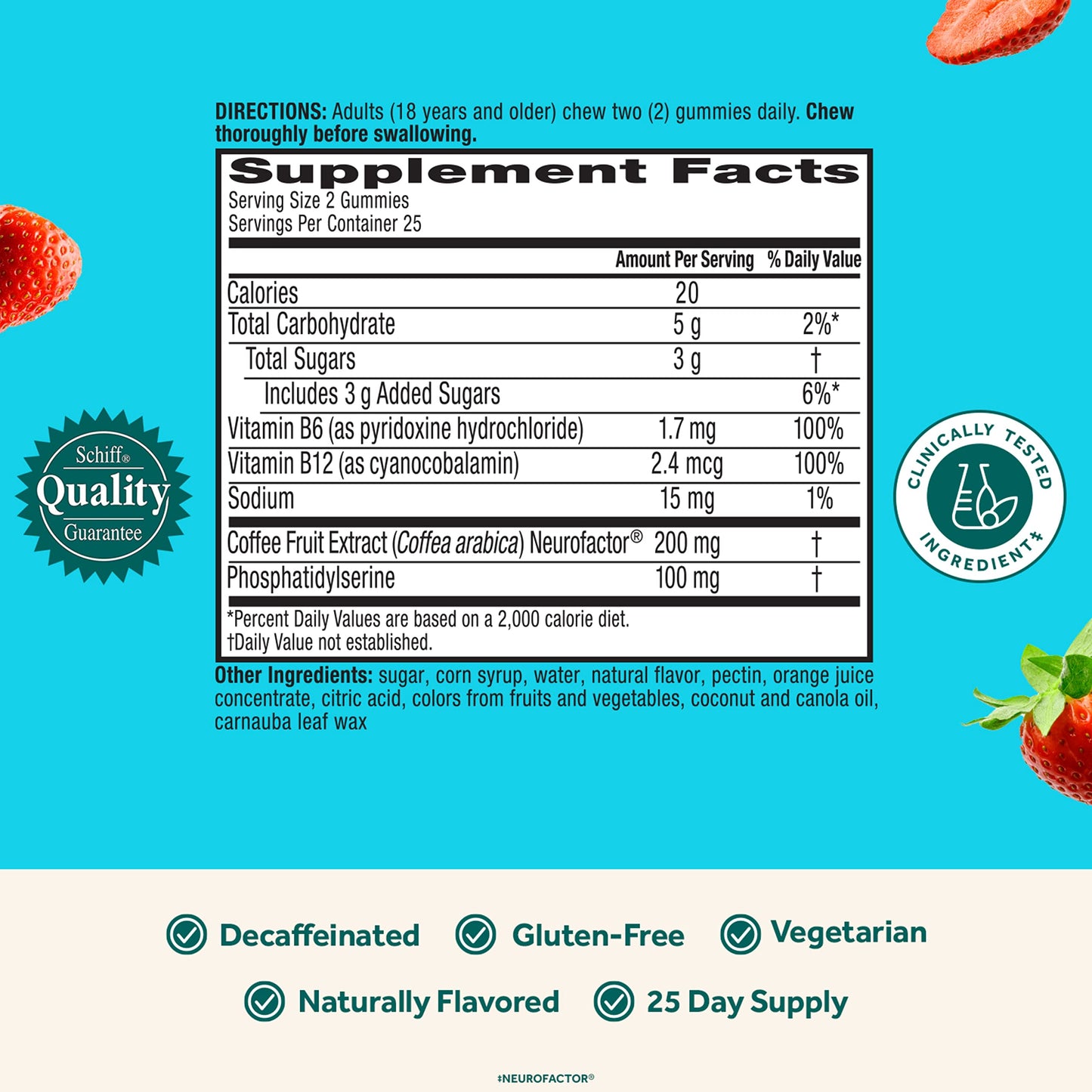 Suplemento con Neurofactor y fosfatidilserina Neuriva Plus