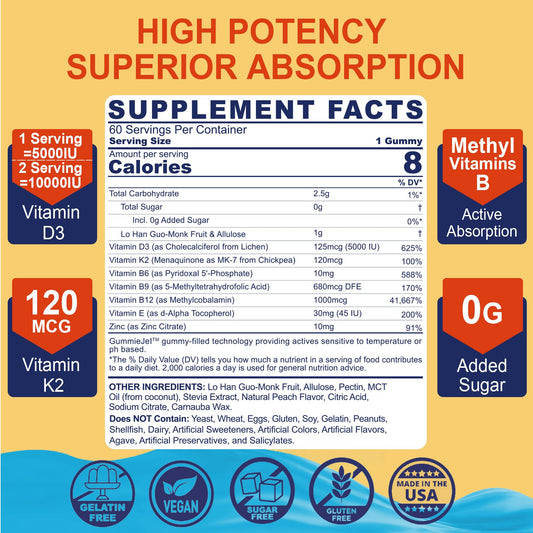 Suplemento NEVISS con vitamina D3, K2, calcio y magnesio natural