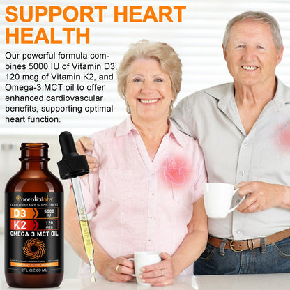 Suplemento newseel vitamina d3 k2 gotas líquidas con omega 3