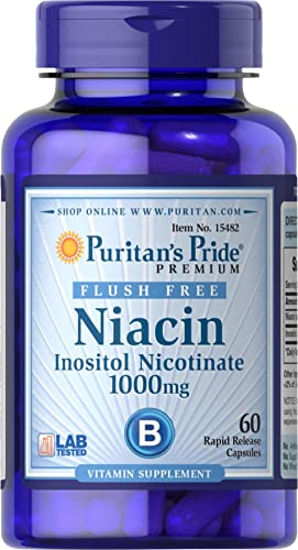 Suplemento niacina flush free Puritan's Pride 60 cápsulas