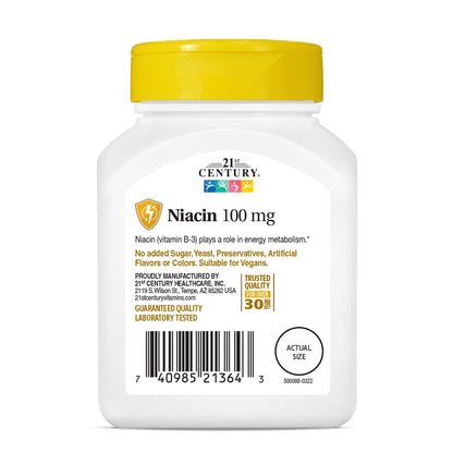 Suplemento Niacina tres paquetes 21st Century