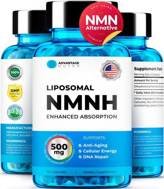 Suplemento NMNH AdvantageNutra botella frontal