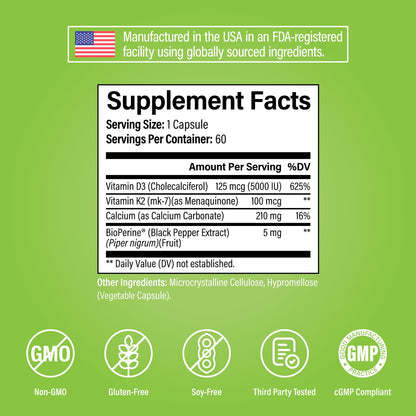 Suplemento Noophoric vitamina D3 K2 vista trasera