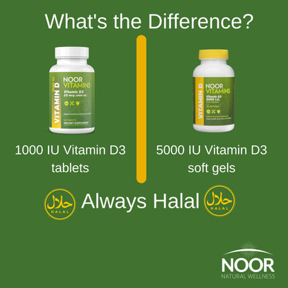 Suplemento Noor Vitamins vitamina d3 halal 60 cápsulas