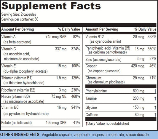 Suplemento nootrópico Blast Caps Life Enhancement 60 cápsulas