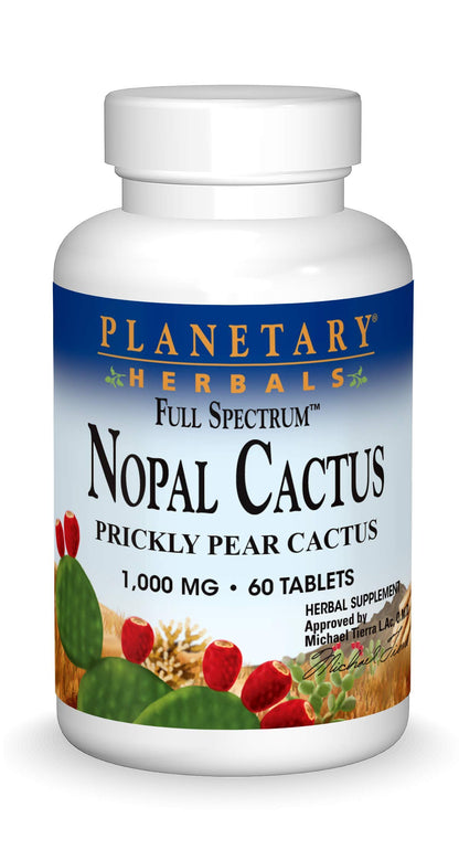 Suplemento de Nopal cactus Planetary Herbals 60 tabletas
