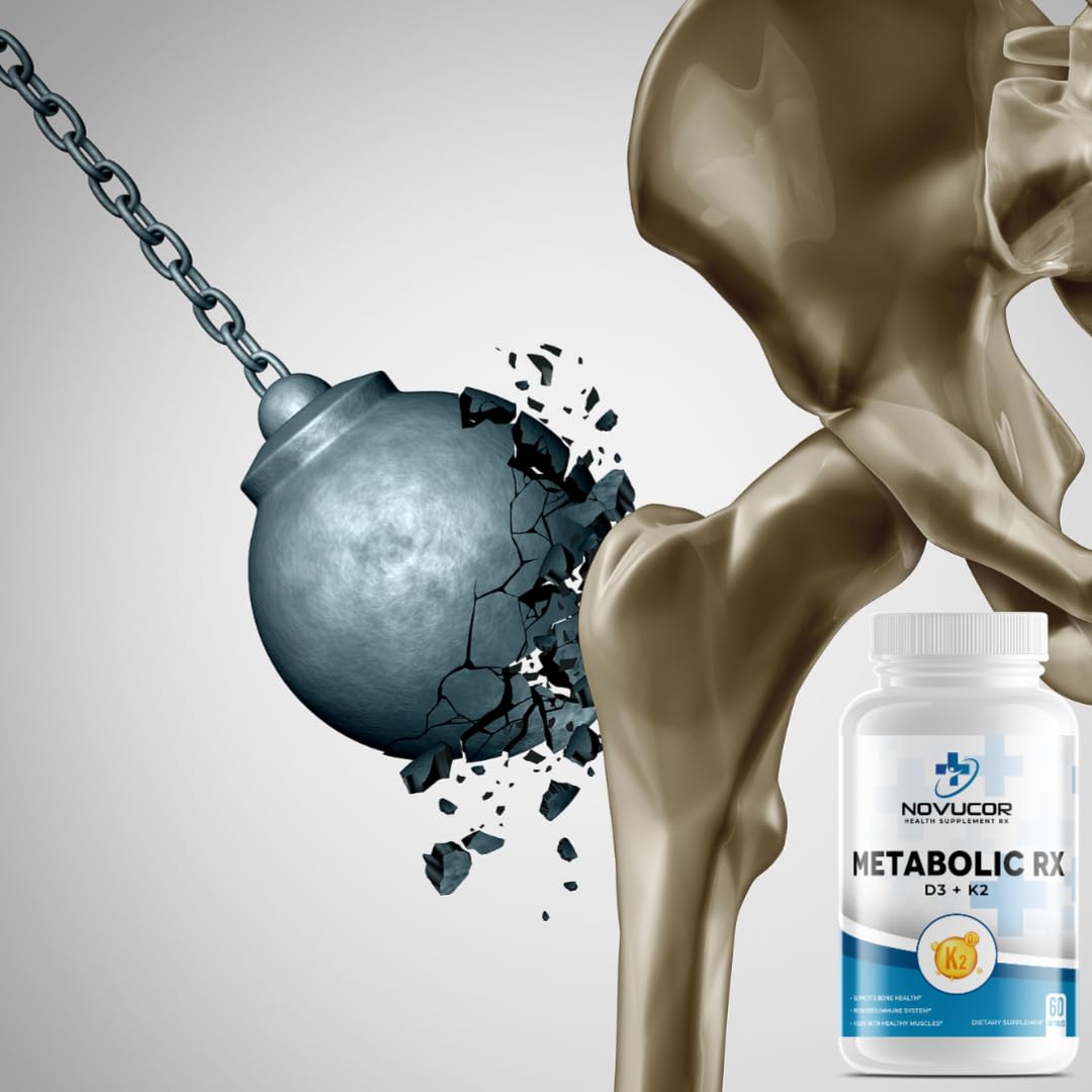 Suplemento Novucor D3 K2 cápsulas para salud ósea y cardiovascular